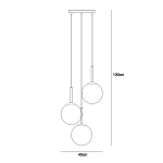 Lampa wisząca Deore PND-5578-3S-BRO-BK Italux