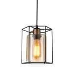 Lampa wisząca Kalula PND-78901-1-BK+AMB Italux - zdjęcie produktu