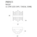 PRINCE W0287 KINKIET MaxLight - zdjęcie dodatkowe 2