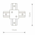 Złącze do szyny podtynkowej PROFILE RECESSED X-CONNECTOR WHITE 8836 Nowodvorski - zdjęcie dodatkowe 1