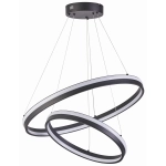 Proxima - lampa wisząca LED czarny mat ringi 40+60cm zapalane osobno 343702-30 REALITY