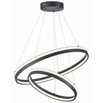 Proxima - lampa wisząca LED czarny mat ringi 40+60cm zapalane osobno 343702-30 REALITY