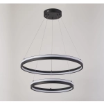 Proxima - lampa wisząca LED czarny mat ringi 40+60cm zapalane osobno 343702-30 REALITY
