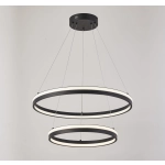 Proxima - lampa wisząca LED czarny mat ringi 40+60cm zapalane osobno 343702-30 REALITY