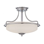 Półplafon Griffin – 3 źródła światła – Polerowany chrom QZ-GRIFFIN-SFS-C Elstead Lighting
