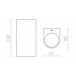ZACK II antracyt 230V LED 2x3W 58° IP54 3000K R12022 Rendl light studio