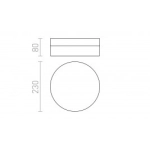 AWE 23 sufitowa nikiel mat 230V LED 14W IP44 3000K R12196 Rendl light studio