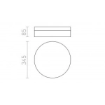 AWE 33 sufitowa nikiel mat 230V LED 21W IP44 3000K R12197 Rendl light studio