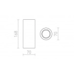 GINA S 17 sufitowa gipsowa 230V GU10 15W R12354 Rendl light studio