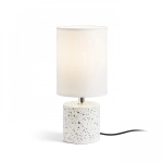 CAMINO stołowa z abażurem biała decor teraco 230V LED E27 15W R13294 Rendl light studio