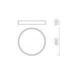 MEZZO 80 DIMM sufitowa biała 230V LED 100W 3000K R13334 Rendl light studio