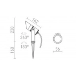 LORCA na klinie antracyt 230V LED 5W IP65 3000K R13568 Rendl light studio