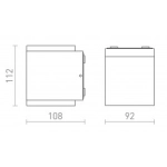 TIRAS II ścienna antracyt akryl mleczny 230V LED 2x6W IP54 3000K R13569 Rendl light studio