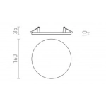 BJORK R 16 wpuszczana czarna 230V LED 12W 3000K R13585 Rendl light studio
