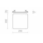 BJORK SQ 20 wpuszczana biała 230V LED 18W 3000K R13590 Rendl light studio
