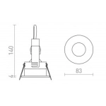 BELLA GU10 wpuszczana czarna 230V LED GU10 15W IP65 R13599 Rendl light studio