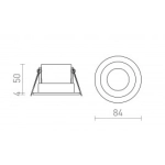 BELLA LED wpuszczana biała 230V LED 11W 40° IP65 3000K R13602 Rendl light studio
