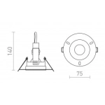 BRAN wpuszczana biała 230V LED GU10 15W IP65 R13605 Rendl light studio