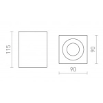 KIM sufitowa biała 230V GU10 35W IP65 R13608 Rendl light studio