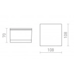 ORIN SQ sufitowa antracyt akryl satynowy 230V LED 10W IP54 3000K R13629 Rendl light studio