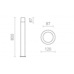 kinkiecik.pl BONNIE 80 podłogowa antracyt 230V E27 28W IP44 R13636 Rendl light studio