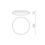SASSARI sufitowa biała poliwęglan/plastik 230V LED 24W IP65 3000K R13642 Rendl light studio