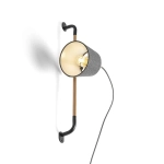 kinkiecik.pl CHOUPETTE ścienna regulowana szaroczarna textil/drewno 230V E27 15W R13649 Rendl light studio