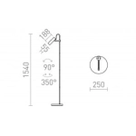 kinkiecik.pl VARIA podłogowa czarna mosiądz 230V LED GU10 9W R13660 Rendl light studio