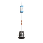 OWEN DIMM wpuszczana czarna 230V LED 7W 45° IP54 3000K - 1800K R13668 Rendl light studio
