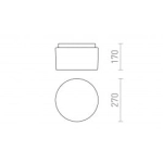 kinkiecik.pl ARANA R 27 sufitowa szkło opalowe/chrom 230V E27 20W IP44 R13683 Rendl light studio