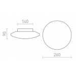 kinkiecik.pl SARA LED 26 sufitowa szkło opalowe/chrom 230V LED 12W IP44 3000K R13687 Rendl light studio