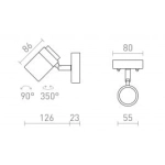 LINN I ścienna szkło opalowe/chrom 230V G9 LED 9W IP44 R13695 Rendl light studio