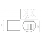 TITO R DIMM ścienna biała 230V LED 2x3W IP65 3000K R13736 Rendl light studio