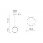 LUNA 20 wisząca szkło opalowe/chrom 230V LED E27 11W R13745 Rendl light studio