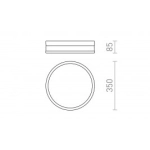 CIRA LED 35 sufitowa szkło opalowe/chrom 230V LED 24W IP44 3000K R13681 Rendl light studio