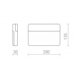 GAVIN ścienna antracyt akryl mleczny 230V LED 13W IP65 3000K R13756 Rendl light studio