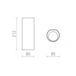 BEJA II ścienna antracyt 230V LED 2x9W 24° IP65 3000K R13757 Rendl light studio