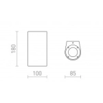GRANITA II ścienna beton/decor jasny granit 230V LED GU10 2x5W IP65 R13792 Rendl light studio