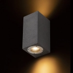 KANE II ścienna beton/decor ciemny granit 230V LED GU10 2x5W IP65 R13794 Rendl light studio
