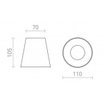 VOLCA sufitowa beton/decor ciemny granit 230V LED GU10 5W R13795 Rendl light studio