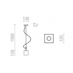 DADOS NEW wisząca szkło opalowe/chrom 230V LED E27 11W R13821 Rendl light studio