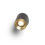 DARIO sufitowa czarna mosiądz szczotkowana 230V LED GU10 9W R13868 Rendl light studio