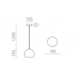 AGNETA wisząca czarna 230V LED E27 11W R13898 Rendl light studio