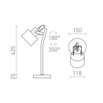CELEIA stołowa czarna matowa miedź szczotkowana 230V LED E27 11W R13904 Rendl light studio