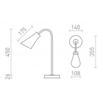 ANIKA stołowa czarna matowa nikiel mat 230V LED E27 15W R13906 Rendl light studio