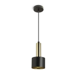 GIULIA 12 wisząca czarna/złoto-brązowa mosiądz 230V LED E27 11W R13909 Rendl light studio