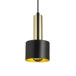 GIULIA 12 wisząca czarna/złoto-brązowa mosiądz 230V LED E27 11W R13909 Rendl light studio