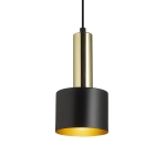 GIULIA 12 wisząca czarna/złoto-brązowa mosiądz 230V LED E27 11W R13909 Rendl light studio