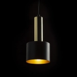 GIULIA 12 wisząca czarna/złoto-brązowa mosiądz 230V LED E27 11W R13909 Rendl light studio