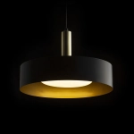 GIULIA 40 wisząca czarna/złoto-brązowa mosiądz 230V LED E27 30W R13913 Rendl light studio
